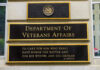 Department of Veterans Affairs building sign with quote.