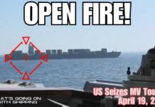 US Destroyer FIRES Into Iranian Ship Fleeing Blockade