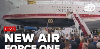 🔴 LIVE | Pres. Trump shows new Air Force One at Joint Base Andrews