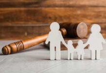 Dem Candidate Married Cousin – Fathered Children! Paper cutout family with gavel in background