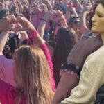 Lindsay Clancy Greeted By Crowd Of Supporters Wearing Pink