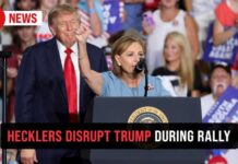 Hecklers disrupt Trump at South Carolina rally to support Darline Graham