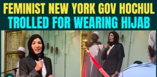 'Feminist In Hijab': NY Gov. Kathy Hochul Wears Hijab At Islamic Center, MAGA Erupts In Outrage