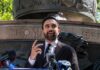 Mayor Mourns Accused Killer, Victim Omitted Zohran Mamdani speaking at an outdoor press conference
