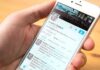 Trump Targets Renaming ENTIRE State hand holding smartphone showing a social media profile